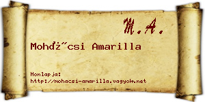 Mohácsi Amarilla névjegykártya